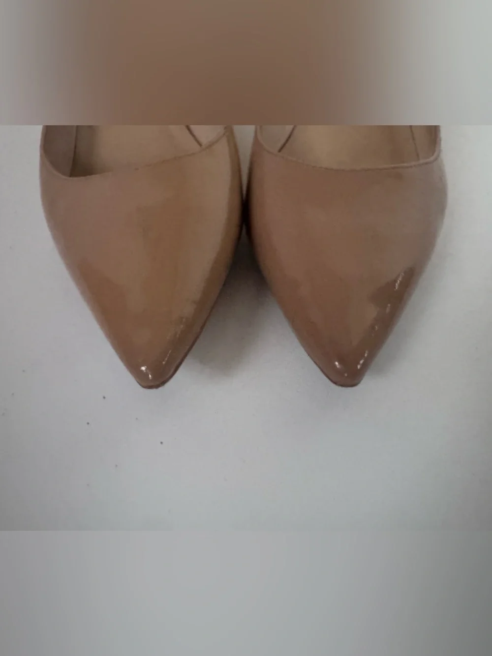 KATE SPADE ♠️ Pointed Toe Heel Pumps • Nude Patent Leather • Womens 10